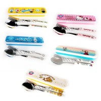 Sendok dan Garpu Set Minion - Doraemon - Hello Kitty - Peralatan Makan