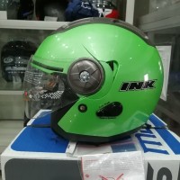 HELM INK STILLO APPLE GREEN DOUBLE VISOR HELM INK STILO HIJAU APEL ORI