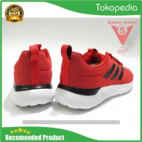 Sepatu Running - Adidas Lite Racer Cln Original F34571 Red 2019 -