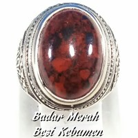 CINCIN BATU AKIK NATURAL BADAR BESI MERAH CABE KEBUMEN NEMPEL MAGNET P
