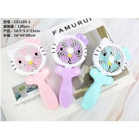 Kipas Angin Genggam Karakter LED Hello Kitty Nyala