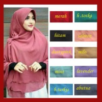HOT SALE Kerudung Hijab Jilbab Instan Syari Khimar Pet Sifon PoloS