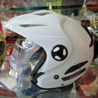 HELM INK FLASH WHITE DOBEL VISOR HELM DOUBLE VISOR INK FLASH ORIGINAL