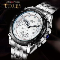 LONGBO 3 Mata Anti Air Jam Tangan Pria Waterproof Quartz Watch Men M