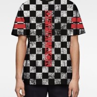 Pakaian Baju Kaos Pria Dewasa 3D Import Printing Offblack Chess Tshirt
