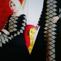 Abaya arab hitam wanita gamis syar i bordir multazam muslimah hindia01 - Hitam, M