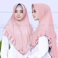 bergo khimar jilbab instan syari zalina hijab instant polos jersey
