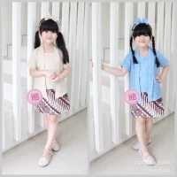 kebaya kutubaru anak lengan pendek