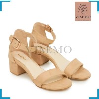 Sepatu Hak Chunky / Big 3535 Block Heels - MIDI ALDERA Cream by VIMMO