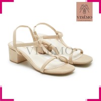 Sepatu Hak Chunky / Big 2965 Block Heels - AMORA Cream By VIMMO