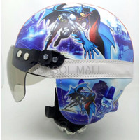 HELM HALF FACE HELM INK Helm Anak 1 3 Tahun Chip Motif Batman ada jug