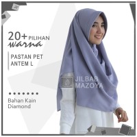 Jilbab Pashmina Instan Pet L / Pastan Pet Zakia Sala Diamond Crepe L