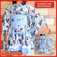 Wa Lolita Blue Patchwork