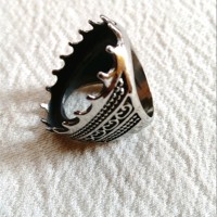 Lanka Ikatan Ring Cincin Titanium Bakar Jumbo