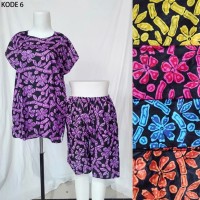 Grosir Setelan Kulot Midi Rayon Murah Baju Tidur Kode 6