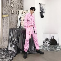 pink jumpsuit men
