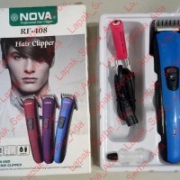 Alat Cukur Rambut / Hair Clipper Nova RF-408 Rechargeable Baterai AA