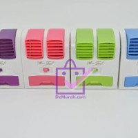 Kipas Angin Aromaterapi Parfum / AC Mini Portable Double Cooler Fan