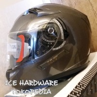 Helm Full Face Flat Visor KYT K2 Rider Gun Metal Grey Murah Original