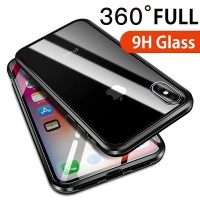 SARUNG HP MAGNETIC + TEMPERED GLASS - iPhone Xs X Ten 10 9 8 7 + Plus