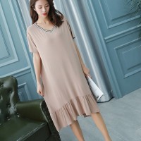 Terlaris Baru Ukuran Besar Gaun Wanita Memakai Baju Tidur Katun