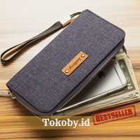 DOMPET HP DAN DOMPET KULIT PRIA WANITA PANJANG ZIPPER JUGA KARTU
