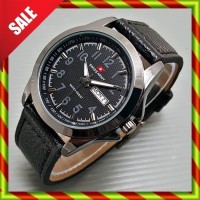 Swiss Army Kulit Hitam Angka Abu | Jam Tangan Pria Victorinox