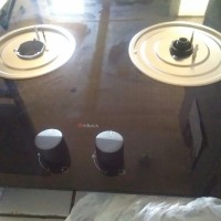 Delizia DHH62AS4 GH BK Kompor gas tanam Crystal Glass
