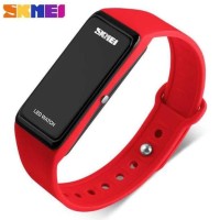Jam Tangan Pria Wanita LED Original Skmei Modern Anti Air - Hijau