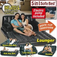 UNIK SOFA BED KASUR UDARA ANGIN 5 IN 1 HITAM BESTWAY Re