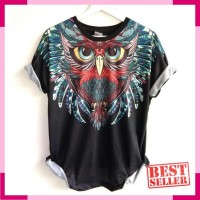 Jual Sr01 Baju Fullprint Motif Burung Hantu Keren 3d Kaos Import