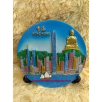 Piring Pajangan Souvenir Hongkong