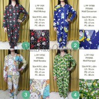 Set Piyama Size M Wanita Lengan Panjang CP Set Baju TIdur Motif