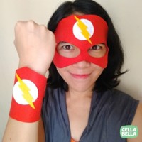 Topeng Gelang THE FLASH flanel. Kostum Superhero DC.