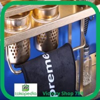Promo Jual 644 Rak Dinding Dapur Aluminium 2 susun GOLD