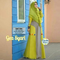 gamis syari gea bahan Moscrepe khimar ceruti dua layer