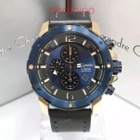 JAM TANGAN PRIA ALEXANDRE CHRISTIE AC 6410 ROSEGOLD BLACK DIAL BLUE