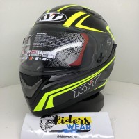 KYT - Falcon 2 Bk/ylw Carbon - Double Visor helmet helm Full Face