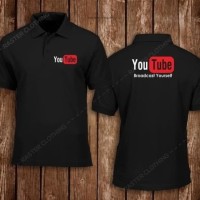 polo shirt Youtube kaos baju kerah pria keren