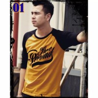 Murah Kaos Distro Raglan Cowok Berkualitas Raglan 3 Second Bandung Bes