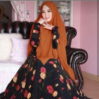 Baju gamis muslim wanita terbaru/ wolfis/ monalisa premium