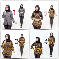 blus batik. baju wanita atasan wanita batik Pekalongan asli baju kantr