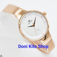 Jam Tangan Wanita Original Hegner 5054 Rose Gold White