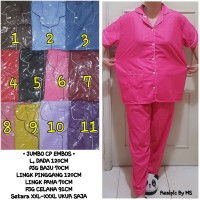 PIYAMA WANITA JUMBO KATUN EMBOS CP BAJU TIDUR BIG SIZE BUMIL