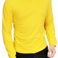 Baju Kaos Polos Lengan Panjang Pria Warna Kuning