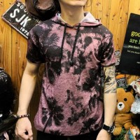 BAJU KAOS PRIA COWOK MOTIF TERBARU HOODIE JORDAN PANTAI PINK