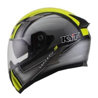 HELM KYT VENDETTA 2 KUNING FLUO DOUBLE VISOR FULL FACE