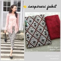 kain batik set brokat