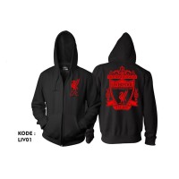 Jaket liverpool musim 2018-2019/zipper hoodie liv01hitam
