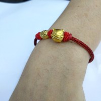 gelang pandora merah babi dan tabung 999.9%